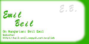 emil beil business card